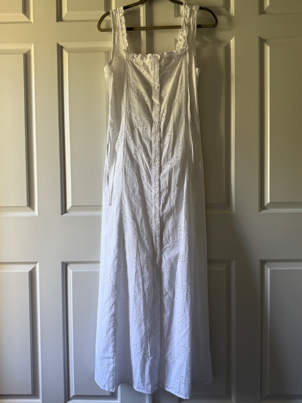 Esmée sheer broderie maxi beach dress in white Size 6 - Picture 3 of 3